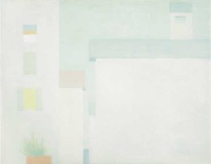 Antonio Calderara, Vicoli, 1958, olio su tela