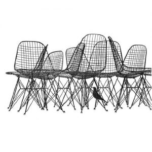 Charles e Ray Eames - Wire Chairs & Bird Print