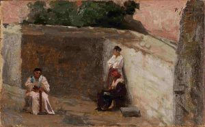 Pio Joris - Figure nel cortile